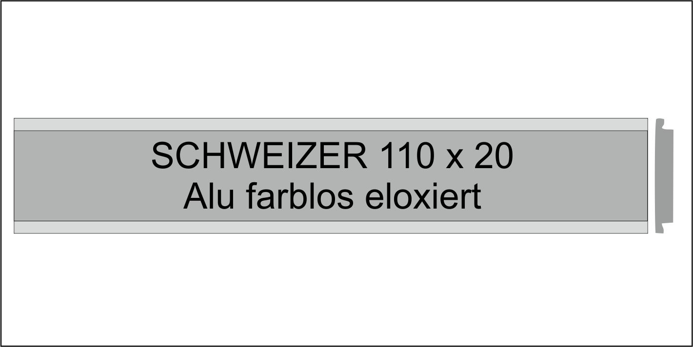 Briefkastenschild<br> Schweizer 110x20